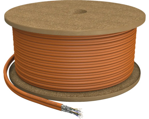 Fiberoptisk kabel lindad på spole