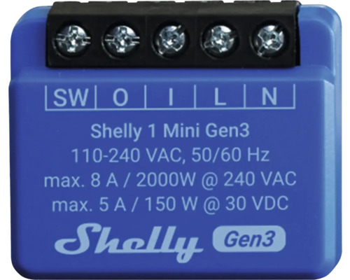 Shelly 1 Mini Gen3 WLAN-brytare