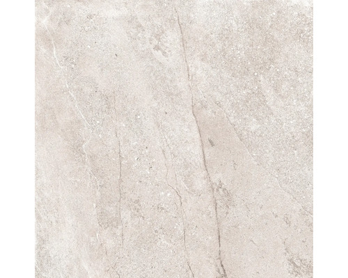 Utomhusklinker FLAIRSTONE Granitkeramik City wave vit 60x60x2 cm Kakelmönster av sten
