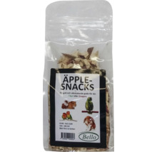 Äppelsnacks för fåglar och gnagare i en transparent förpackning