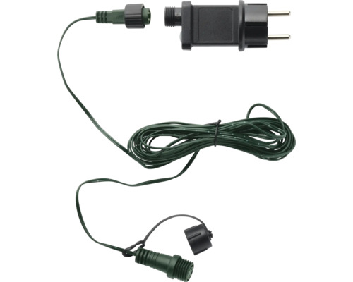 Nätanslutning för utomhusbelysning med kontakt och kabel