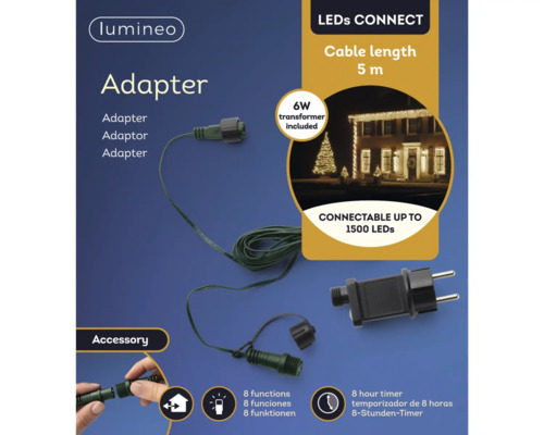 LED-ljusslingadapter med 5 meters kabellängd