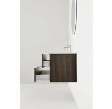 Tvättställsunderskåp HAFA Go 1000 mörk ek matt 2 lådor 100x46 cm