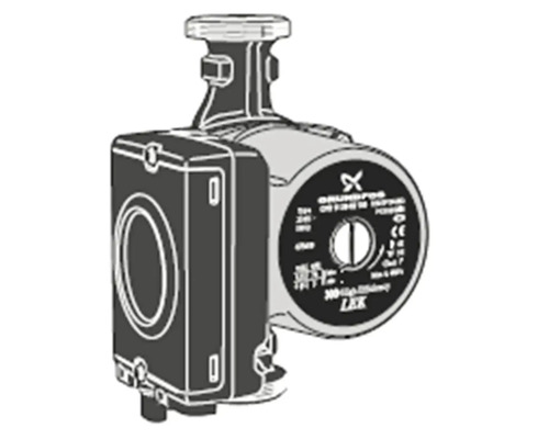 Cirkulationspump NIBE CPD 11-25/65 180 mm R40 utvändig gänga 230 V 6212347 Cirkulationspump