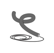 Rörvärmekabel med spiralformad kabel