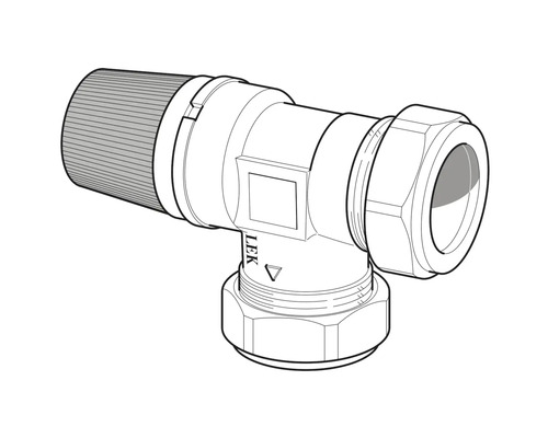 Säkerhetsventil NIBE LK512 med klämringskoppling 22 mm 1,5 bar mässing 6212294