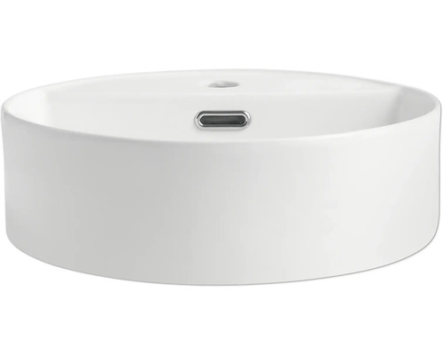 Tvättställ för bänkskiva i keramik med överfyllnadsskydd