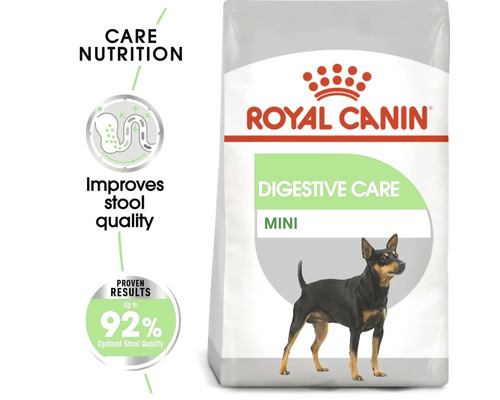 Förpackning med Royal Canin Mini Digestive Care torrfoder för hundar