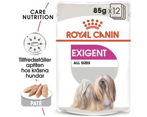 Royal Canin Exigent hundfoder för alla storlekar, 85 gram gånger 12 stycken