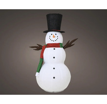 Dekorativ snögubbe med hatt och halsduk för utomhusbruk