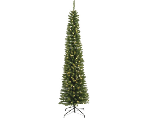 Konstgran EVERLANDS Pencil 200 LED Ø50cm H 180cm Smal konstgjord julgran med ljus
