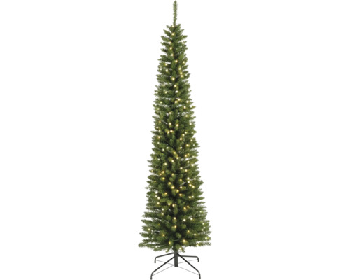Konstgran EVERLANDS Pencil LED Ø70cm H 240cm Smal konstgjord julgran med belysning