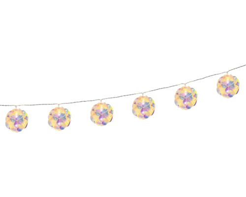 Ljusstake med spegelbelagda kulor