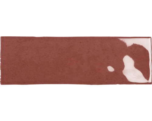 Kakel röd blank retro Nolita lergods 6,5x20x0,9 cm Keramisk fasadtegel