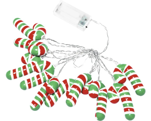 Ljusslinga med polkagrisar för jul