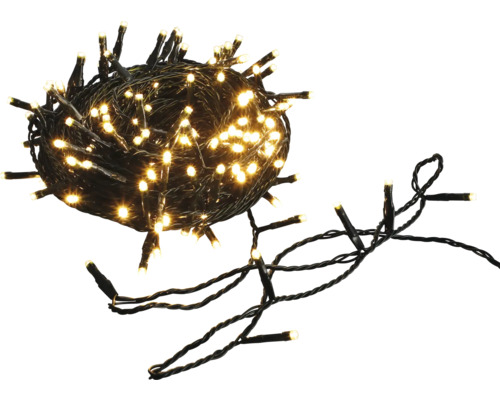 Ljusslinga med små, varmvita lampor