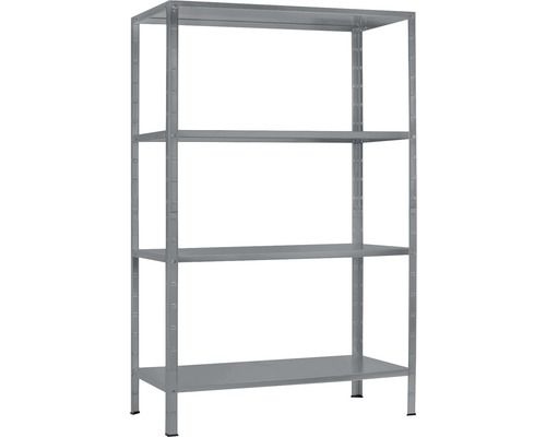 Förvaringshylla SCHULTE REGALWELT metall/grå 190x100x40cm 4 hyllplan max. 260kg Grå metallhylla med fem nivåer