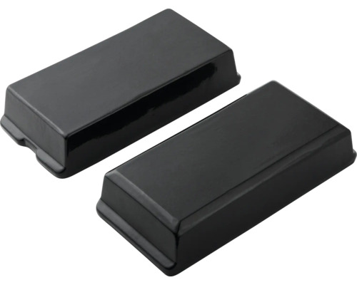 Två rektangulära kopplingsdosor av plast