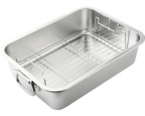 Rostfri stekpanna med stekkorg