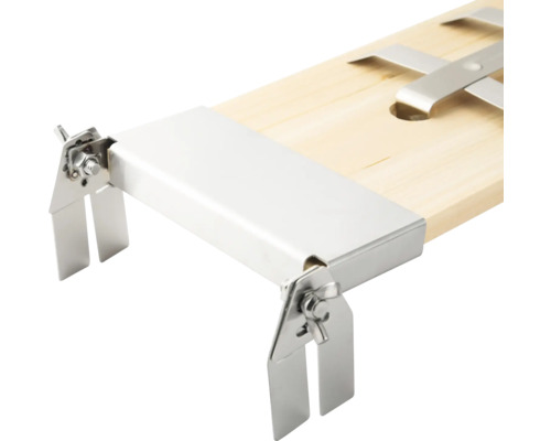 Metallsängbeslag med träribba