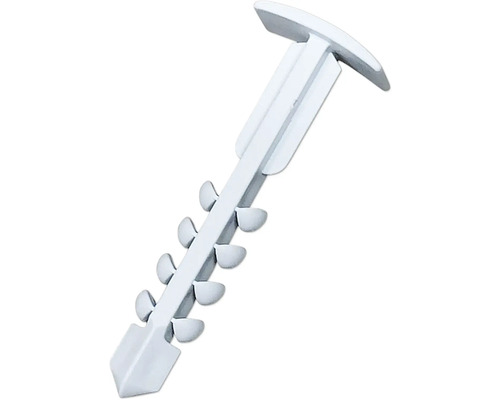 Fästplugg N&L 40mm 100-pack Vit gräskant med T-huvud för fastsättning