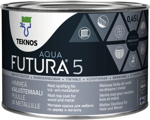 Snickerifärg TEKNOS Futura Aqua 5 Bas 1 0,5L