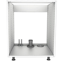 Tvättställsskåp med sifonanslutning och fötter