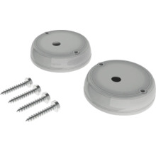 Två höljeslock med skruvar