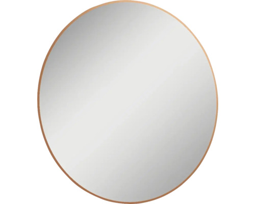 Spegel med belysning JUNGBORN Round roséguld ram rund 100 cm LED IP44 neutralvit Rund spegel med ram