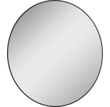 Spegel med belysning JUNGBORN Round svart ram rund 80 cm LED IP44 neutralvit