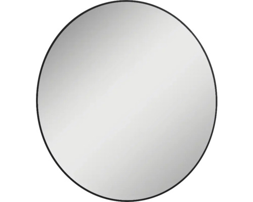 Spegel med belysning JUNGBORN Round svart ram rund 80 cm LED IP44 neutralvit Rund spegel med ram
