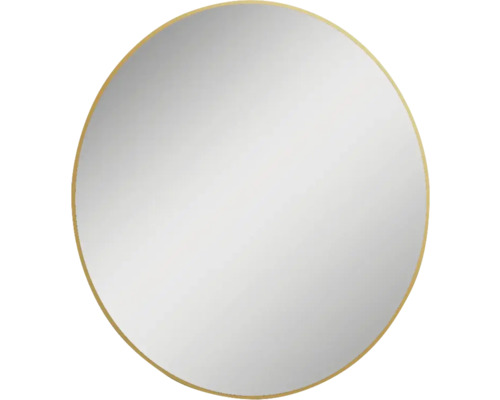 Spegel med belysning JUNGBORN Round guld ram rund 80 cm LED IP44 neutralvit Rund spegel med ram