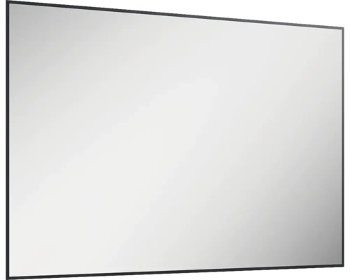 Spegel med belysning JUNGBORN Square svart ram 120x80 cm LED IP44 neutralvit Rektangulär spegel med ram