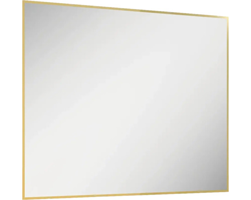 Spegel med belysning JUNGBORN Square guld ram 100x80 cm LED IP44 neutralvit Rektangulär spegel med ram
