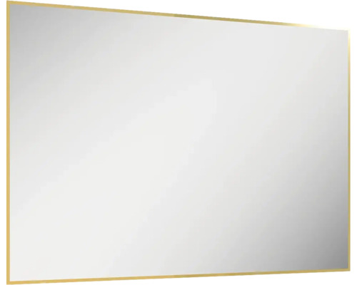 Spegel med belysning JUNGBORN Square guld ram 120x80 cm LED IP44 neutralvit Rektangulär spegel med smal ram