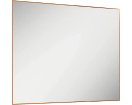 Spegel med belysning JUNGBORN Square roséguld ram 100x80 cm LED IP44 neutralvit Rektangulär spegel med smal ram