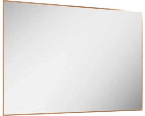 Spegel med belysning JUNGBORN Square roséguld ram 120x80 cm LED IP44 neutralvit Rektangulär spegel med ram