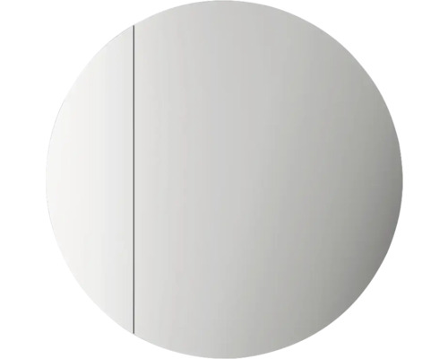 Spegelskåp med belysning DSK Picasso style vit rund 60 cm vänster LED IP24