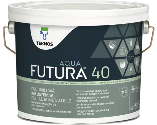 Lackfärg TEKNOS Futura Aqua 40 Bas 1 3L