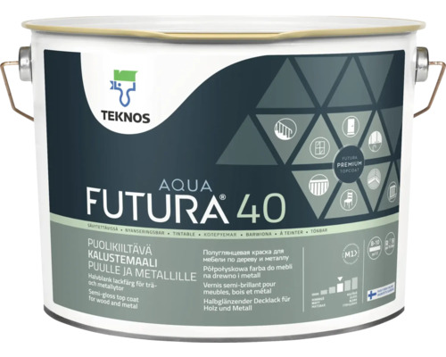 Lackfärg TEKNOS Futura Aqua 40 Bas 1 10L