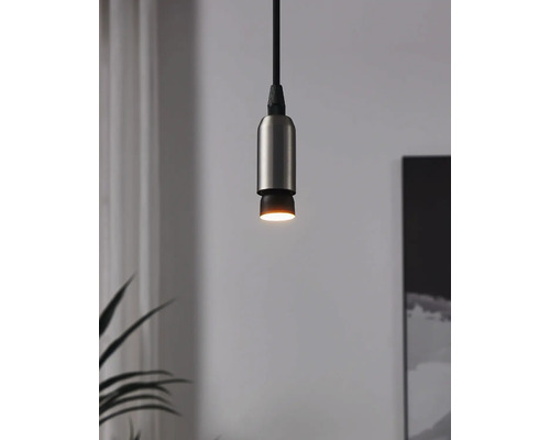 Metallhänglampa med ljus