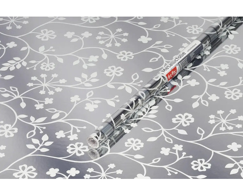 Rulle metallfolie med blommönster