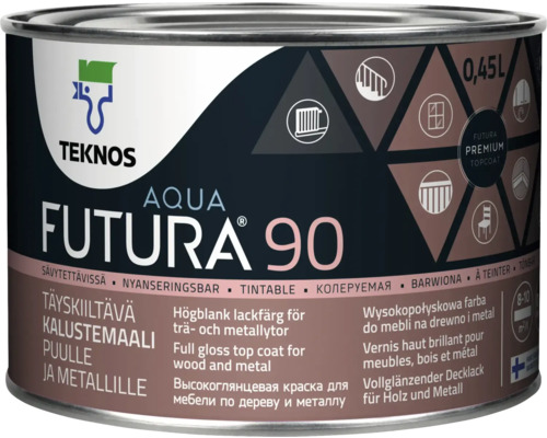 Lackfärg TEKNOS Futura Aqua 90 Bas 1 0,5L