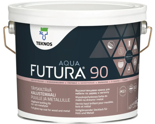 Lackfärg TEKNOS Futura Aqua 90 Bas 1 3L