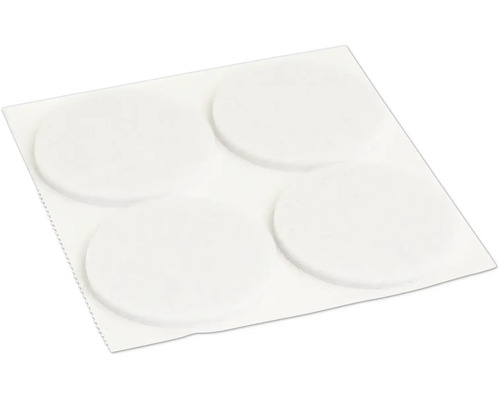 Möbeltassar HABO 106 Ø38mm vit 4-pack Möbelglidare, självhäftande, runda, på skyddspapper