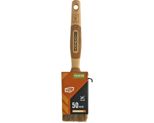 Platt pensel med trähandtag och 50 millimeters bredd