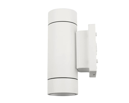 Vit vägglampa med cylindrisk design för utomhusbruk