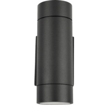 Svart cylindrisk utomhusvägglampa