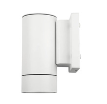 Vit vägglampa för utanpåliggande montage i cylindrisk design