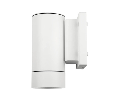 Vit vägglampa för utanpåliggande montage i cylindrisk design